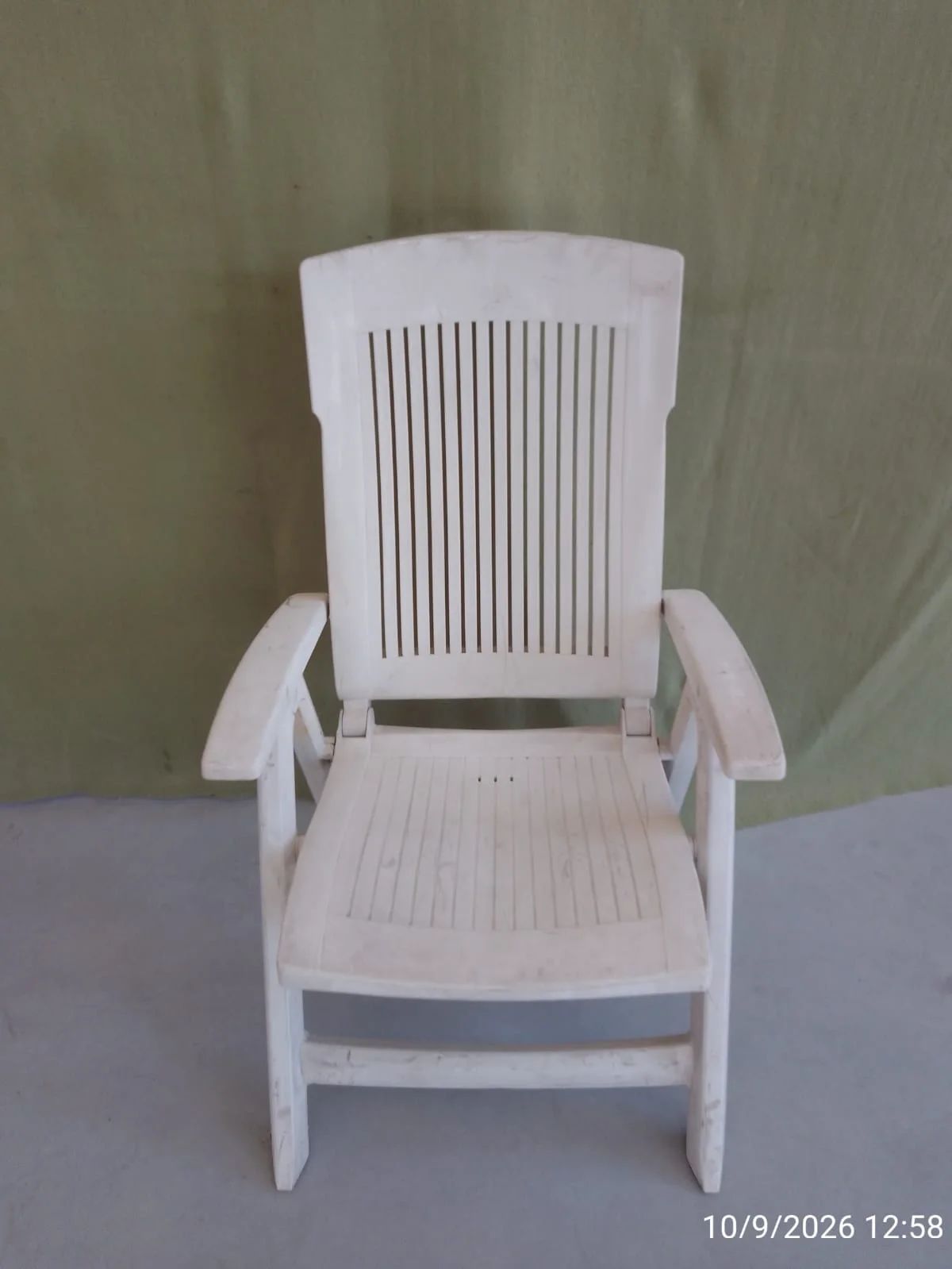 Silla reposera de plástico reclinable — foto 10
