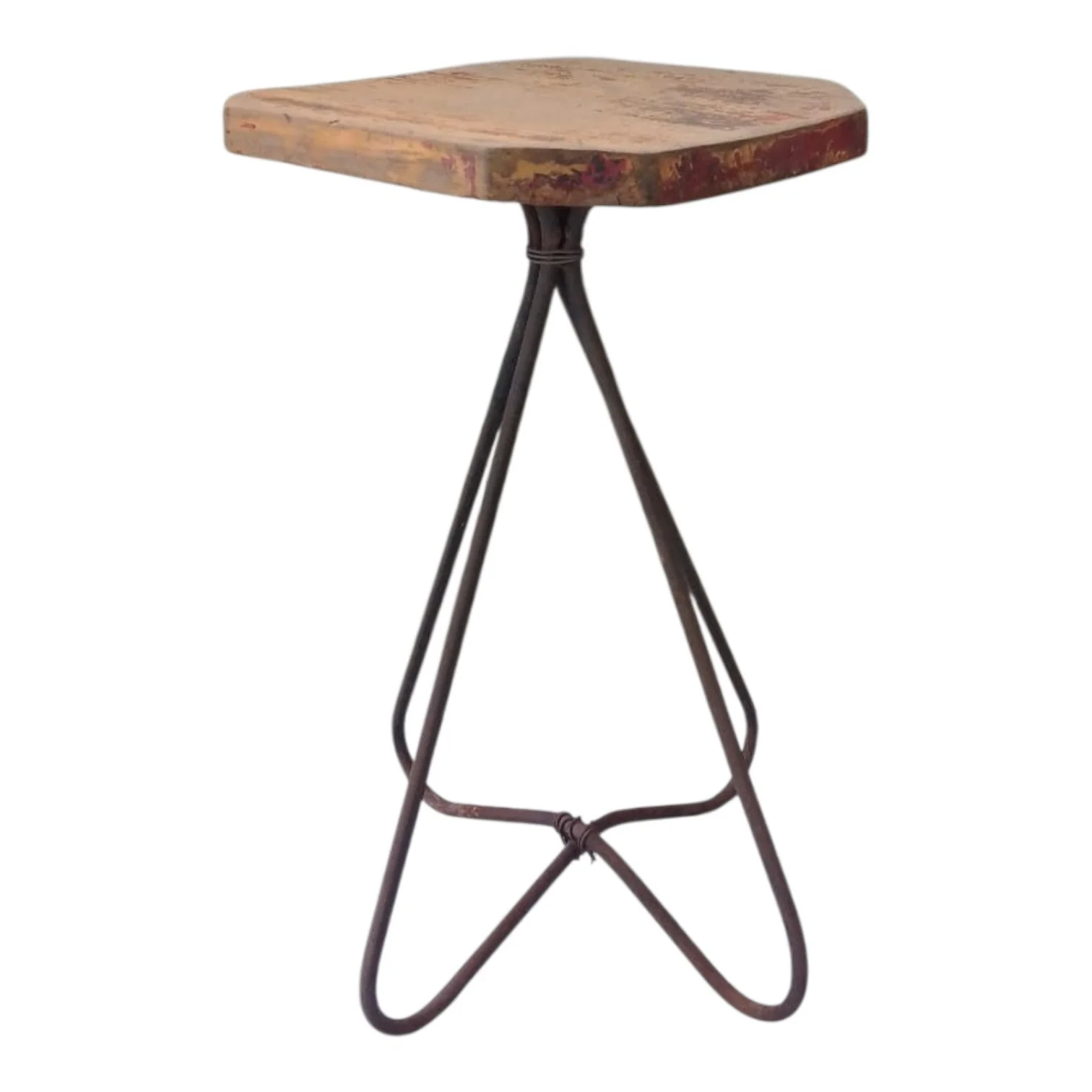 Banqueta Rústica de madera y hierro — foto 3