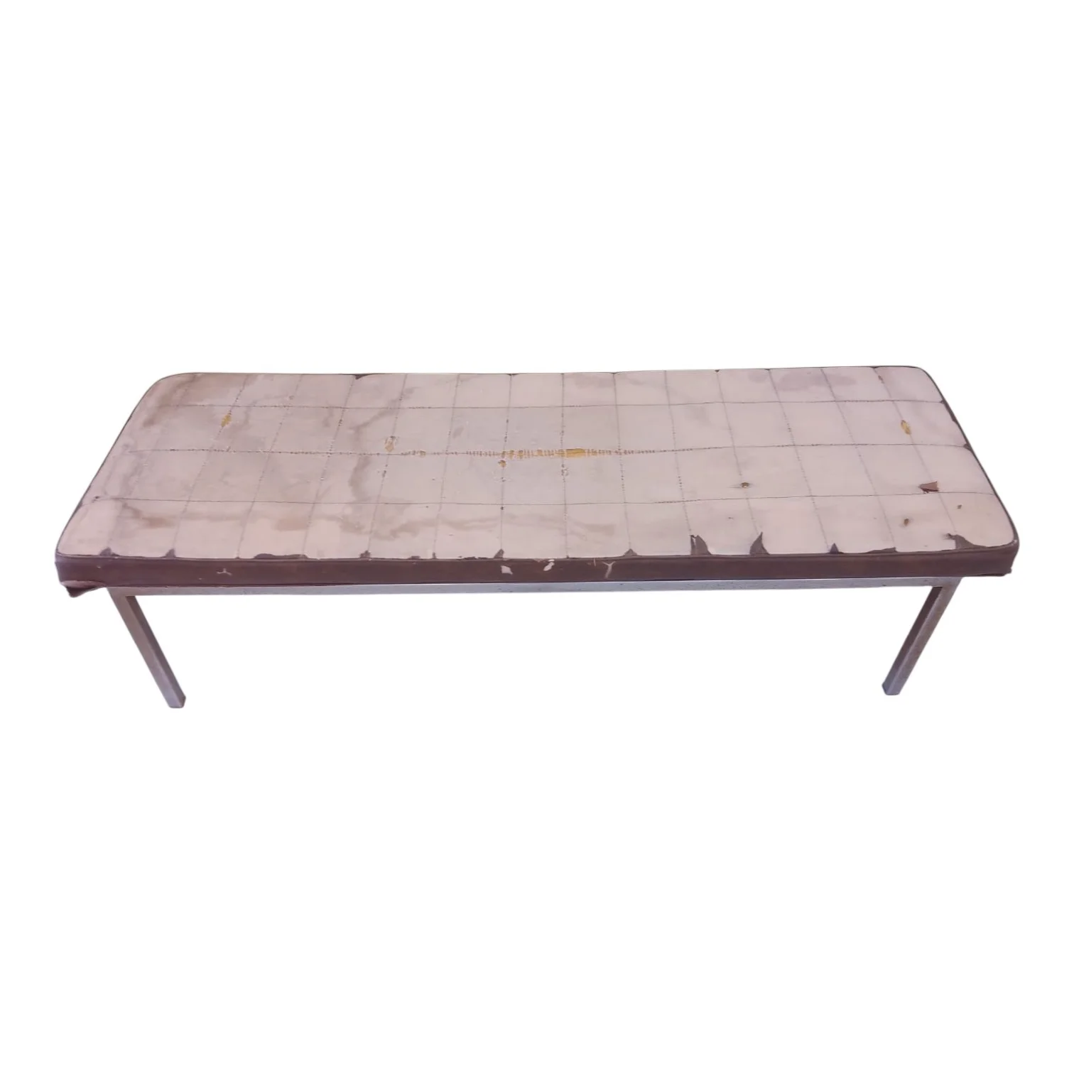 Banco De Caño Metal Con Asiento Tapizado — foto 3