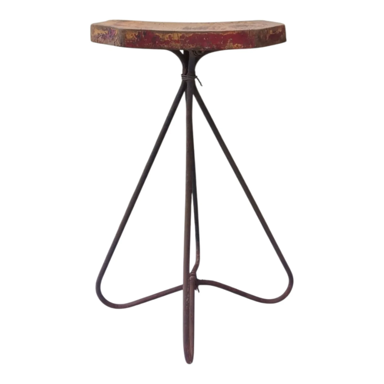 Banqueta Rústica de madera y hierro