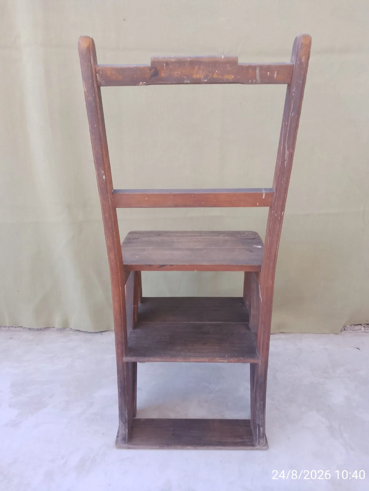 Silla tipo escalera de madera 4 peldaños — foto 6