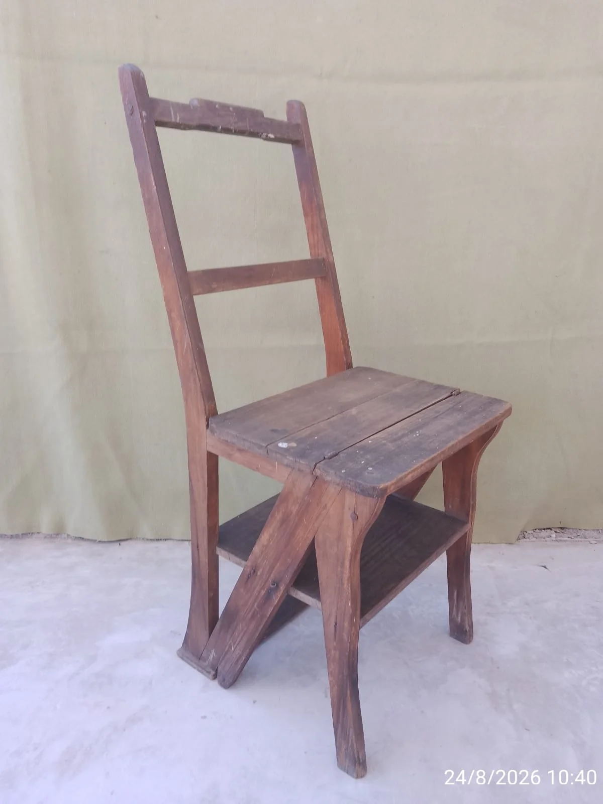 Silla tipo escalera de madera 4 peldaños — foto 5