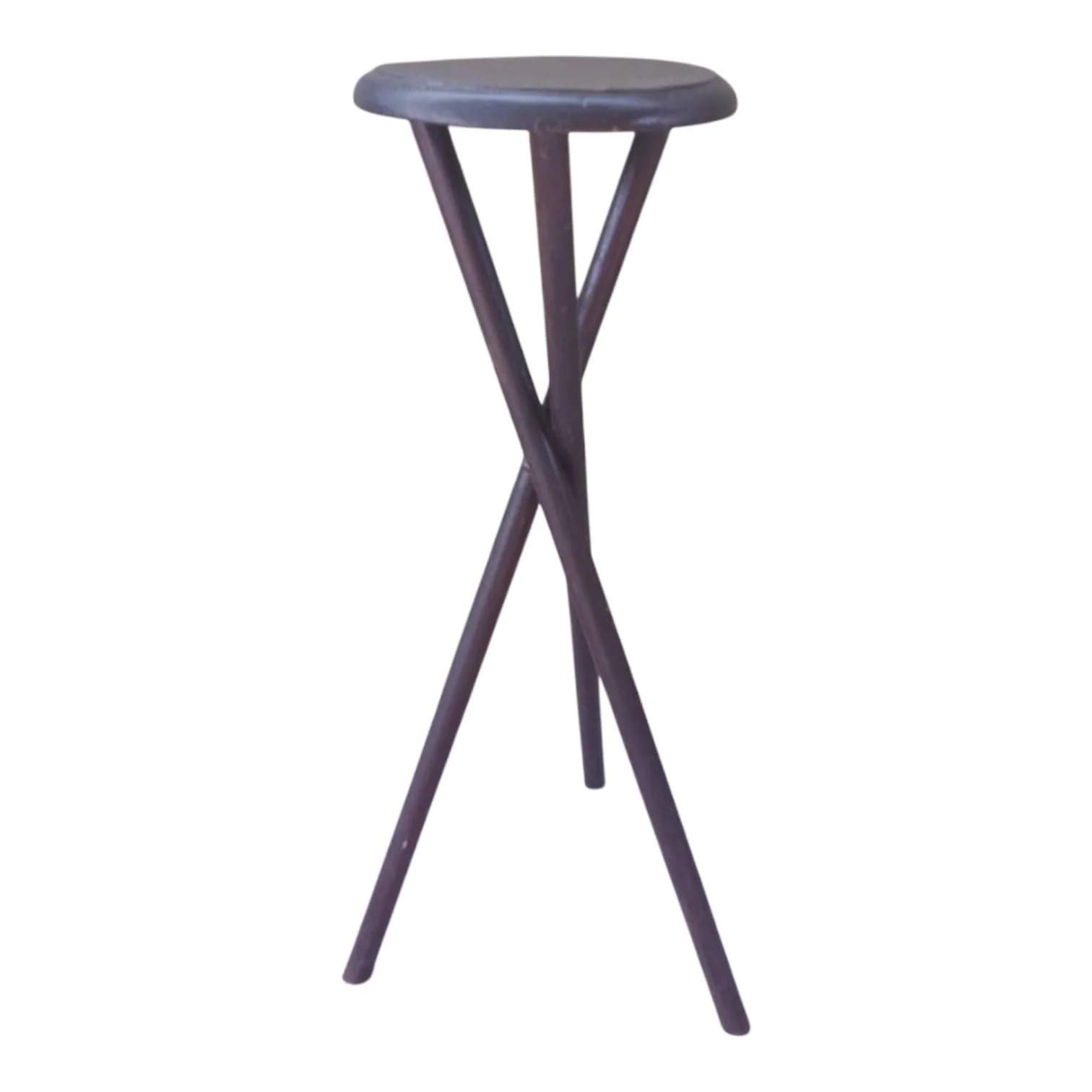 Mesa auxiliar pedestal de madera