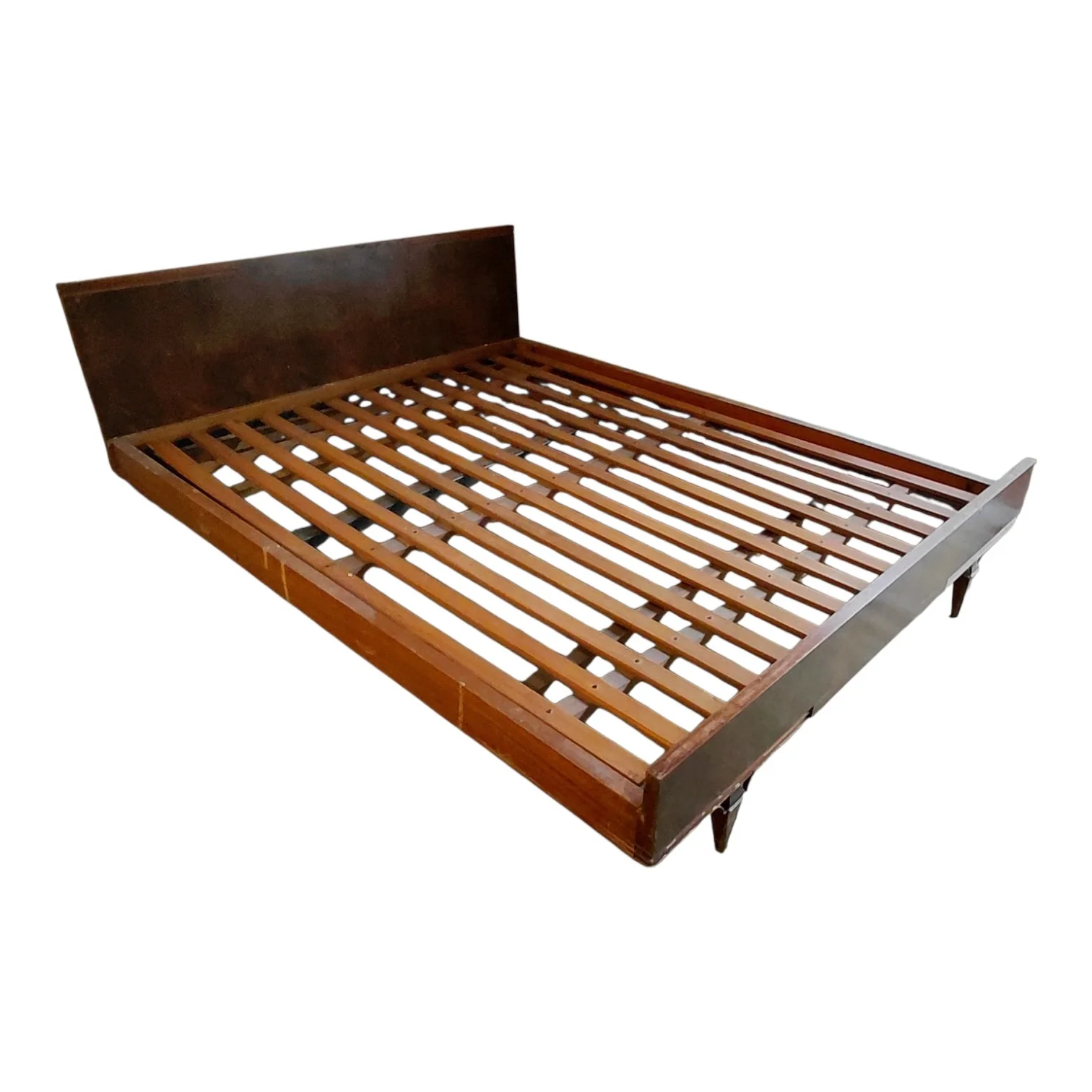 Cama 2 Plazas De Madera Maciza Vintage — foto 3