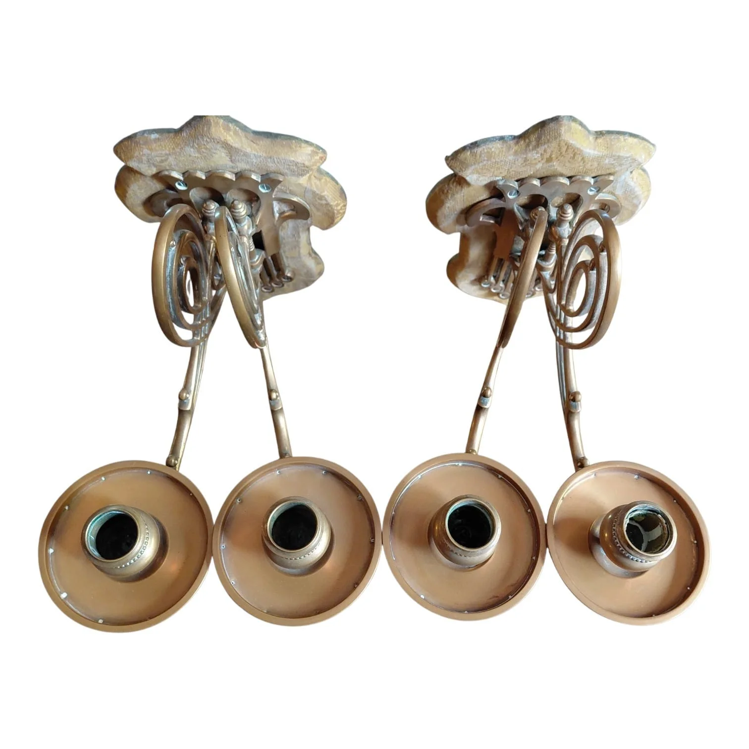 Juego X2 Candelabros Apliques de Pared Portavelas — foto 2