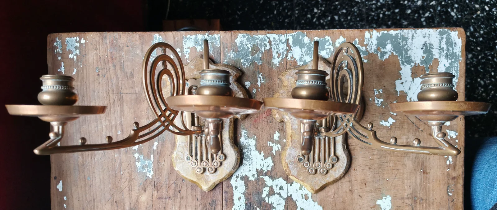 Juego X2 Candelabros Apliques de Pared Portavelas — foto 10