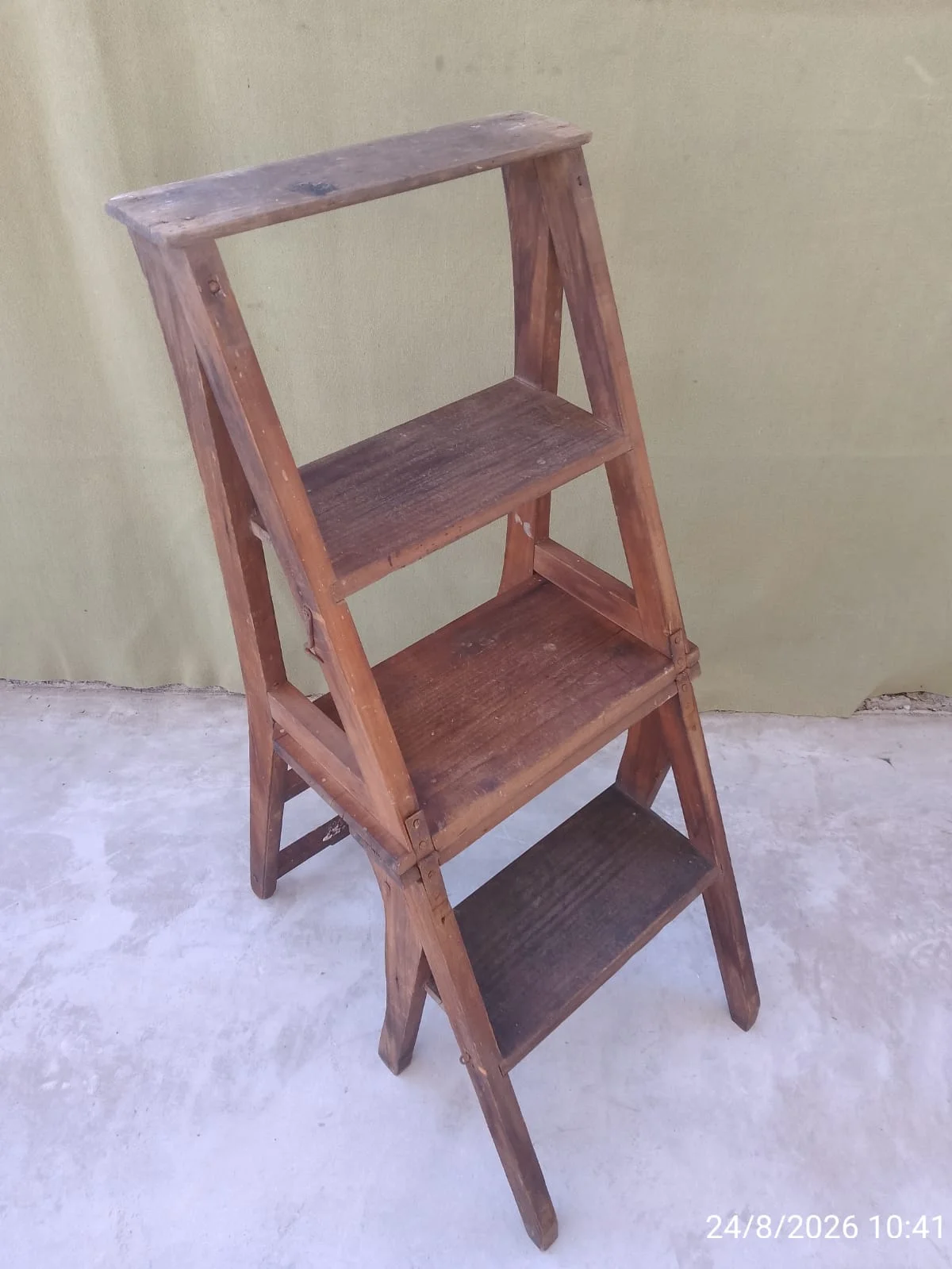 Silla tipo escalera de madera 4 peldaños — foto 7