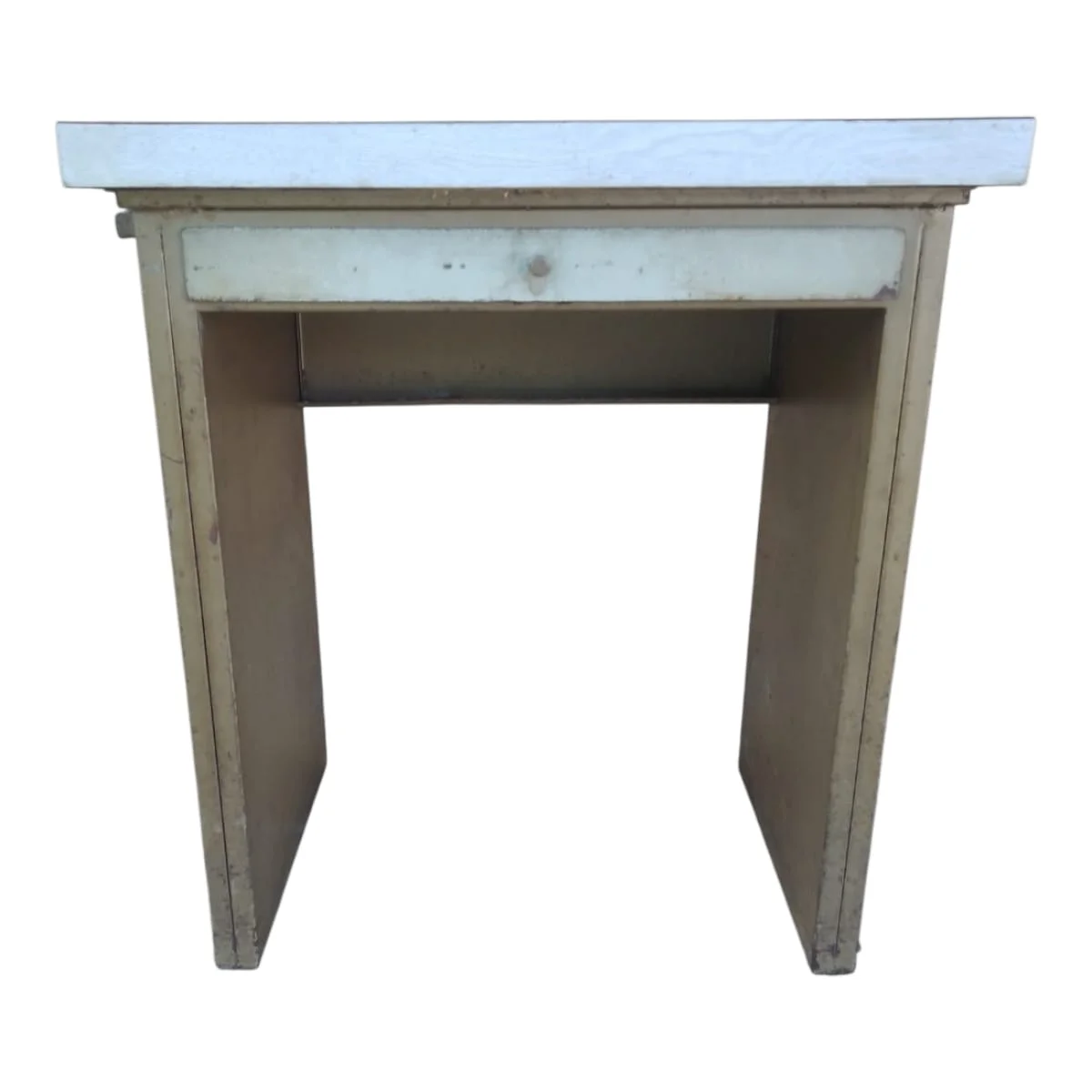 Mesa Auxiliar En Chapa Con Bandeja Deslizable