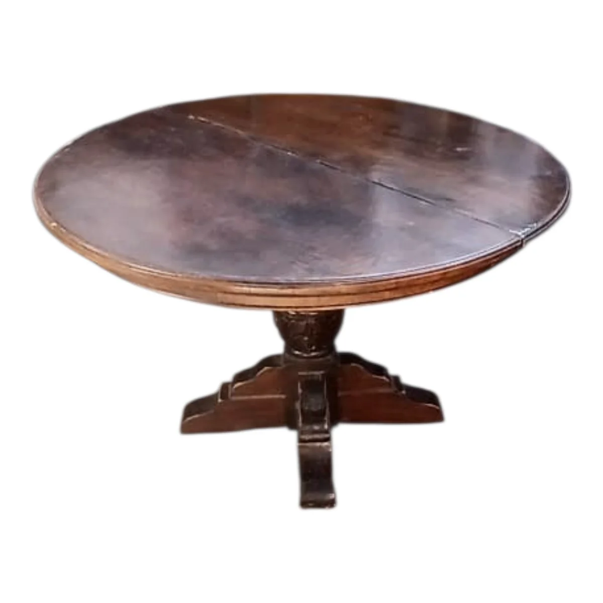 Mesa Redonda De Madera Maciza - A Reparar